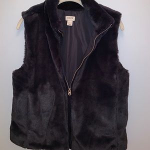 J. Crew Factory faux fur vest